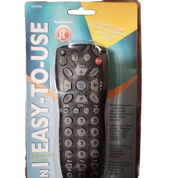 Radio Shack 3 in 1 Easy to Use Universal Remote Control New In Packaging - Picture 6 of 6
